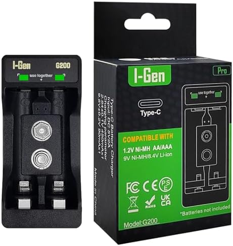 I-Gen Batteries G227 2’li AA/AAA/9V Pil Şarj Aleti + 2 Adet AA 2700 mAh 1.2 V Ni-MH Şarjlı Kalem Pil Seti