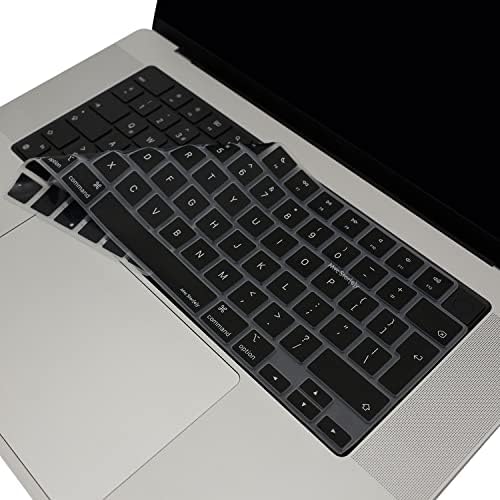 MacBook UK İngilizce Klavye Koruyucu ISO Ters L Enter M1-M5 | A2681 A3113 A3240 A3449 A2941 A3241 A2442 A2779 A2992 A2485 A2991 | Keyboard Cover Touch ID Siyah - Görsel 3