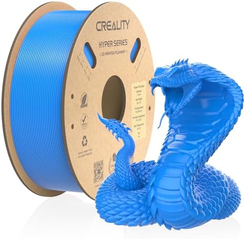 Creality Resmi 3D yazıcı filamenti, Hyper PLA yüksek hızlı filament, 1,75 mm 3D baskı filamenti, yüksek hızlı baskı için, ölçü hassasiyeti +/-0,02 mm, 1 kg/makara - mavi