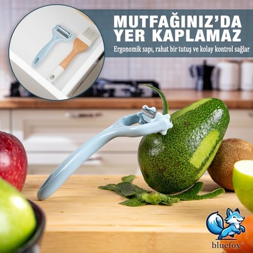 3'ü 1 Arada Patates & Sebze Soyucu – Paslanmaz Çelik Bıçaklı, Düz + Tırtıklı + Jülyen Soyma, Ergonomik Sap, Bulaşık Makinesine Uygun, Kompakt & Dayanıklı Mutfak Gereci - Görsel 3