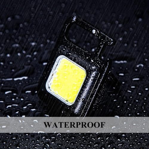 Anahtarlık Şeklinde Metal Kasa COB Kare Fener – Kamp & Outdoor Suya Dayanıklı Mini COB LED Işıldak, Type‑C Şarjlı, Mıknatıslı Taşınabilir El Feneri Anahtarlığı