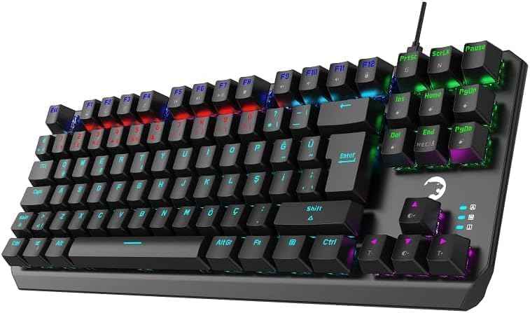 Alternative view of Gamepower Overlord 60M Mekanik Mavi Switch Türkçe Q 88 Tuş Usb Gaming Klavye - 3 Yıl Garantili