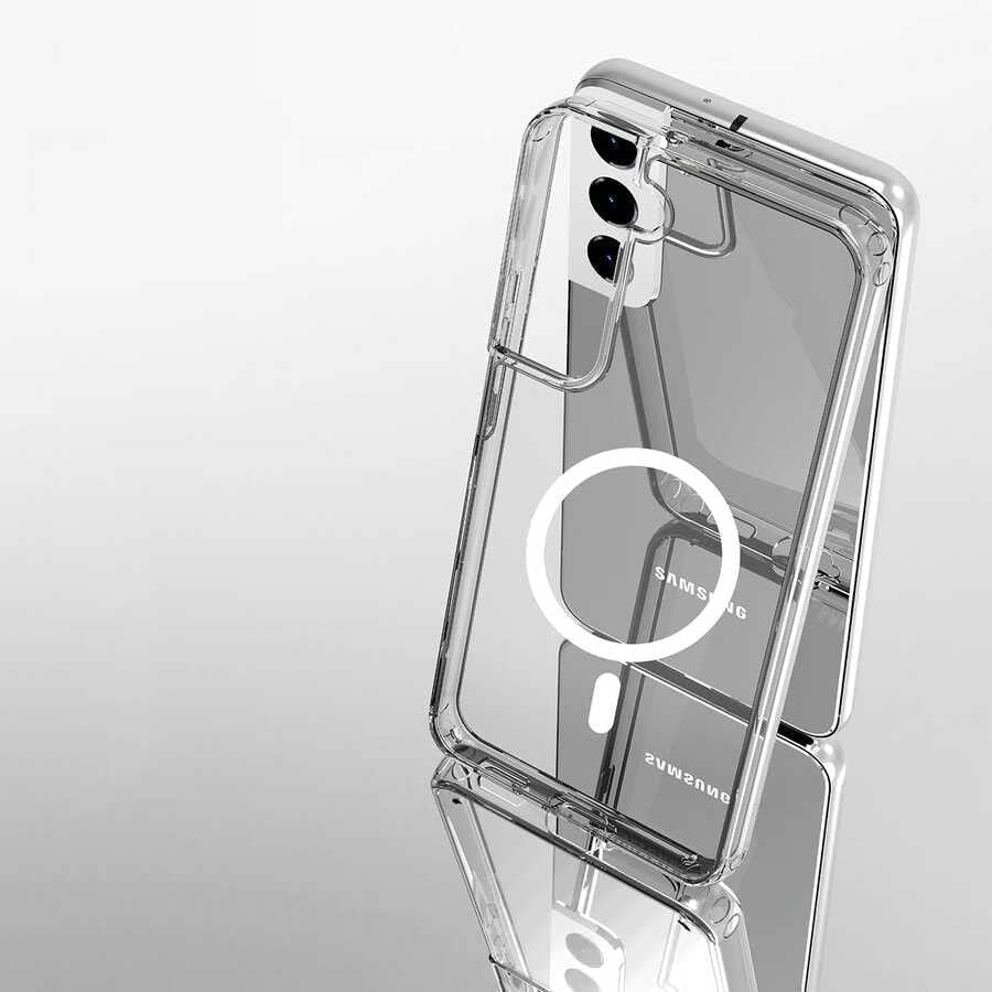 Galaxy S22 İle Uyumlu Kılıf Şeffaf, Wireless Magsafe ile uyumlu Silikon Kapak Galaxy S22 ile uyumlu Kılıf, Şeffaf - Görsel 2