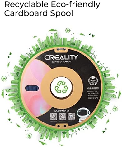 Alternative view of Creality CR-PLA Mat Filament 1,75 mm 1,0 kg Genişliğinde Piyasadaki%99 FDM Yazıcılarla Uyumlu, Mat Siyah