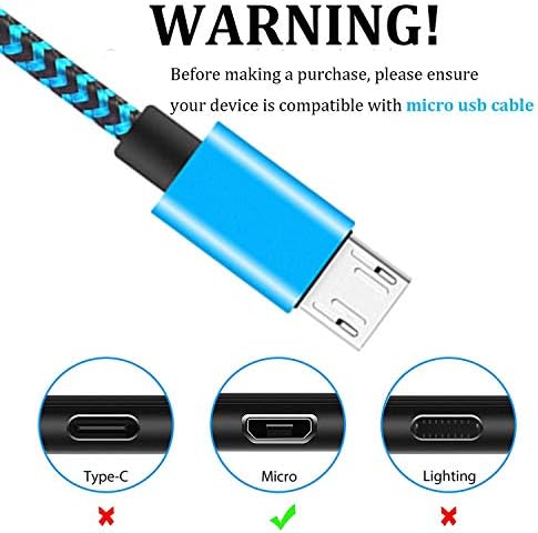 Micro-USB Hızlı Şarj Kablosu, 1 Metre, 2.1A, Kopmaz Naylon Örgülü Veri Kablosu, , Xiaomi ve Micro-USB Girişli Tüm Cihazlar ile Uyumlu, 1 Yıl Garantili