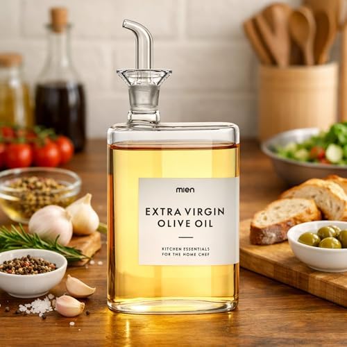 Alternative view of Cam Zeytinyağı Şişesi – Akıtmaz Dökme Aparatlı, Şeffaf Cam Yağlık & Sirkelik, Mutfak İçin Şık Tasarım