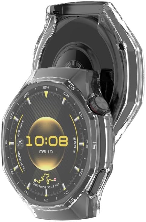 [Soft-Case]  Watch GT6 Pro 46mm için 360° Kasa Koruyucu Yumuşak TPU Kılıf Dokunmatik ve Netliği Etkilemeyen Darbelere Karşı  Watch GT6 Pro 46mm Ekran Koruyuculu Kılıf (Şeffaf)