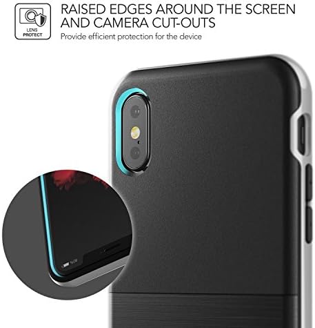 Alternative view of VRSIP8 iPhone X High Pro Shield Kılıf, Siyah ve Gümüş