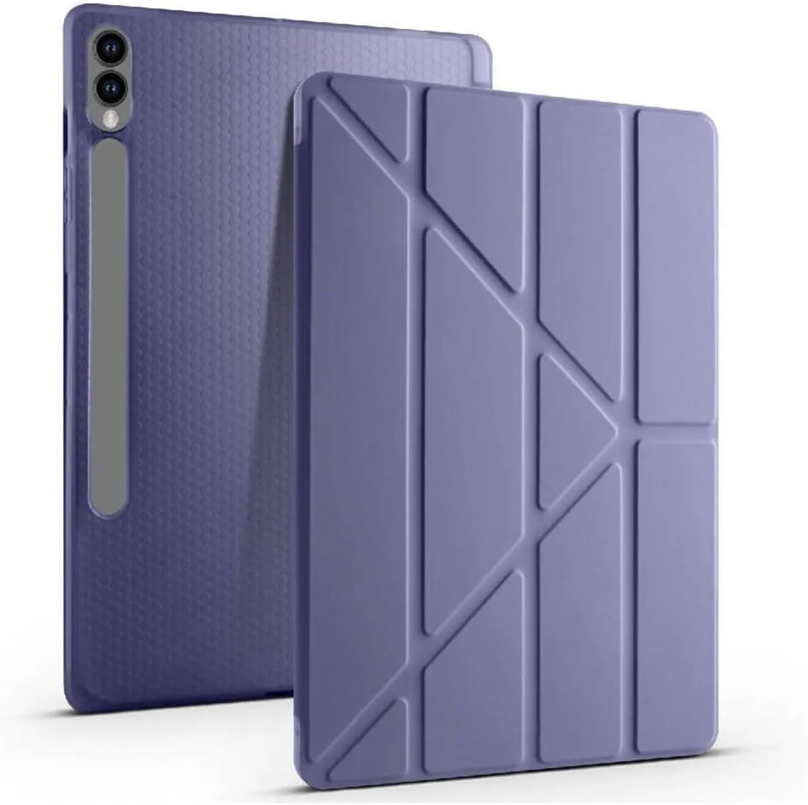 Galaxy Tab S9 FE Plus 12.4" ile Uyumlu Kalem Bölmeli Uyku Modlu Kılıf, Lila