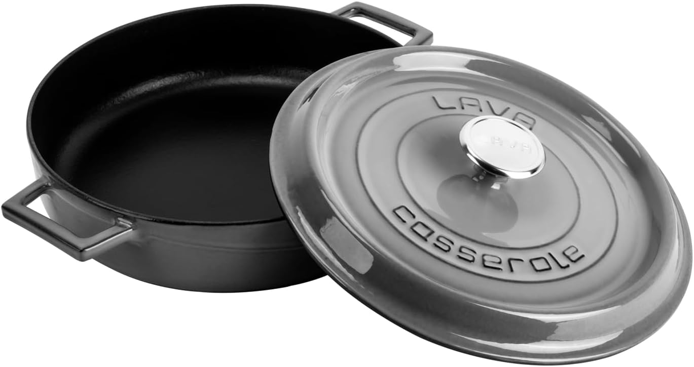 Metal Premium Serisi - Döküm Çok Amaçlı Tencere, Yuvarlak, 28 cm, Majolik Gri - Görsel 2