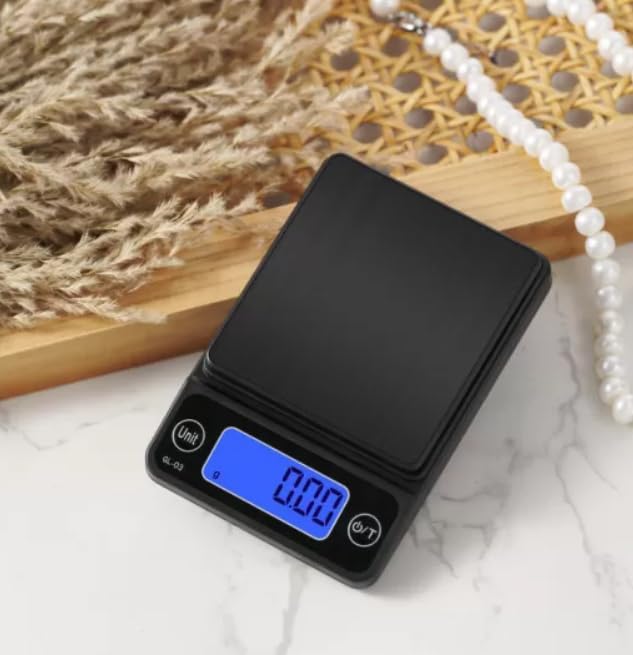 Hassas Terazi 300gr / 0.01g Siyah Işıklı Ekran Mücevher,Bozuk Para,Takı,Mutfak Terazisi - Görsel 3