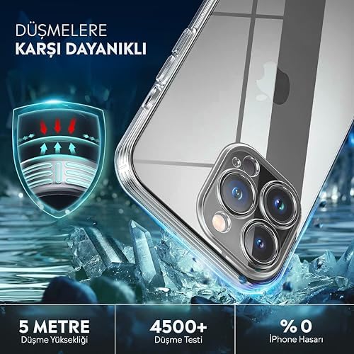 Apple İPhone 13 Pro Kamera Korumalı Şeffaf Silikon Kılıf - Görsel 2