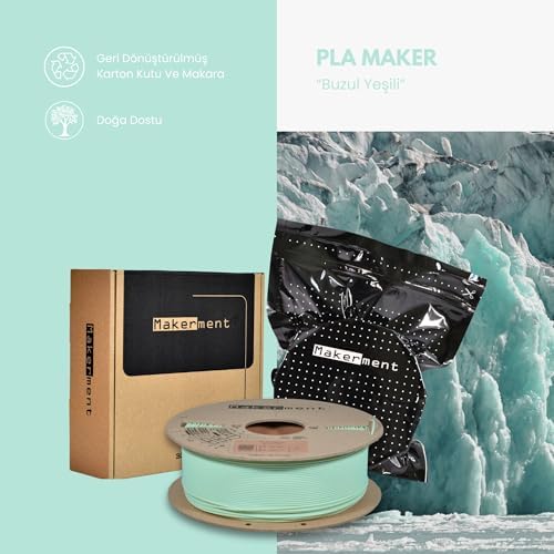 Alternative view of PLA Maker, 1.75mm 1kg 3D Yazıcı PLA Filament (Buzul Yeşili)