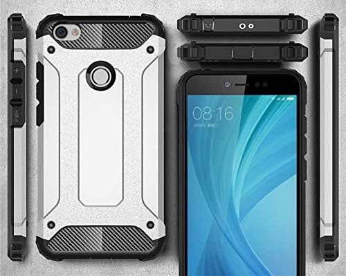 Xiaomi Redmi Note 5A ile uyumlu Çİft Katman Koruyucu Crash Military Tank Kılıf - Mavi