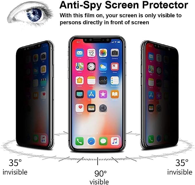 İPhone 13-14 Uyumlu Hayalet Ekran Koruyucu Gizli Yandan Görünmeyen Full Ekran Koruyucu Cam, Tam Gizlilik Tam Koruma. - Görsel 3