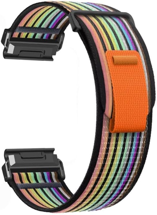 Garmin ile Uyumlu Travel Loop 26mm Kumaş Kordon Fenix 8 Amoled 51mm/8 MIP 51mm/7X/7X Pro/6X/6X Pro/5X/5X Plus/Enduro 3/2 için Hafif Yapılı Cırt Cırt Tasarım Rahat Kayış - Görsel 3