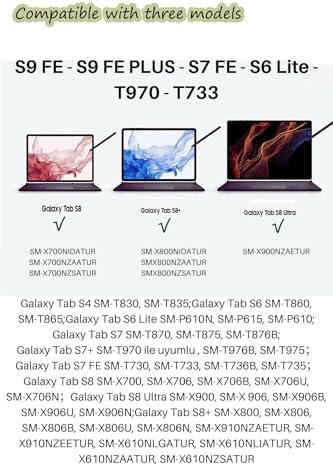 Galaxy Tab S9 FE - S9 Plus Uyumlu Avuç İçi Algılamayan Dokunmatik Stylus SPen Kalem - Görsel 3