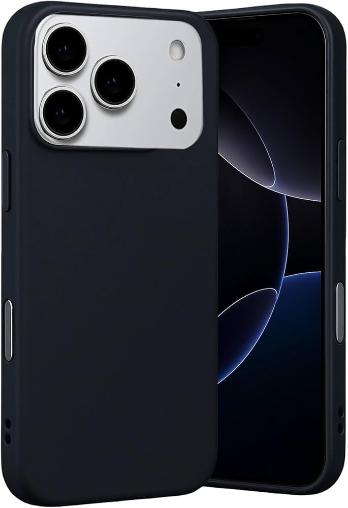 & AKSESUAR iPhone 17 Pro ile Uyumlu İçi Kadife Dışı Mat Yapıya Sahip Koruma Sağlayan Lansman Silikon Kılıf (Siyah)