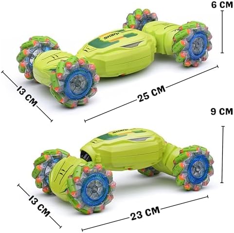 / 2.4 GHz Bilekten ve Uzaktan Kumandalı Sesli Işıklı 4X4 Çift Kumandalı Akrobat Araba Drift Car - Görsel 3