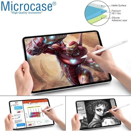 Microcase Apple iPad Air 11 2024 Tablet Paper Like Pencil Destekli Kağıt Hissi Veren Mat Ekran Koruyucu - AL3289 - Görsel 3