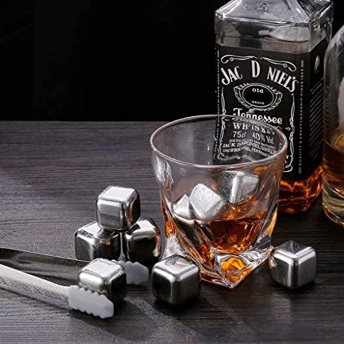 Perlotus 2'li Çelik Metal Viski Taşı Soğutma Buz Küpü İçecek Soğutma Metal Buz Küpleri
