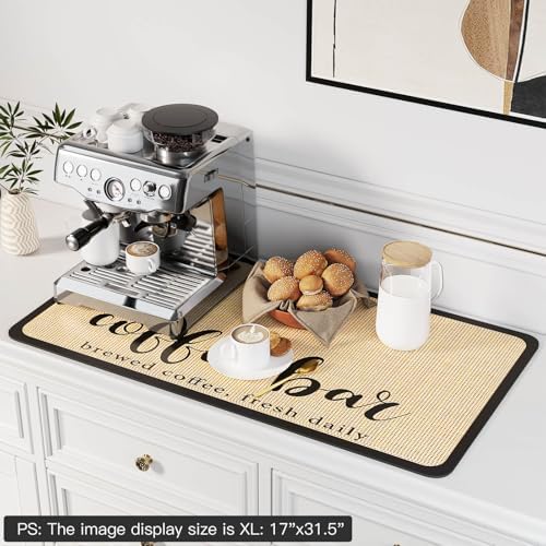 Alternative view of DK177 Kahve Mat Kahve Bar Matı Leke Emici Kurutma Matı Su Geçirmez Kauçuk Destekli Kahve Makinesi Kahve Makinesi Kahve Makinesi Kahve Makinesi Espresso Makinesi Aksesuarları-80 cm x 43 cm