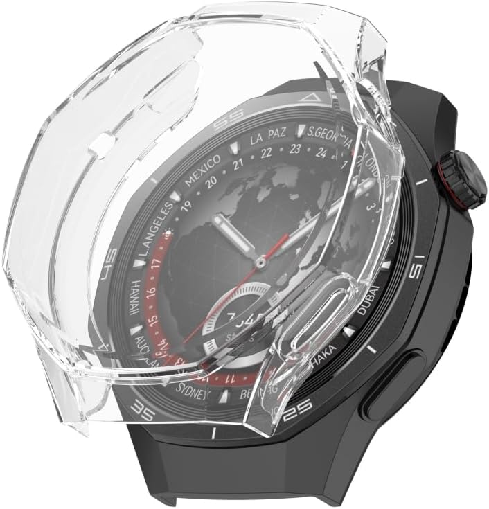 Watch GT5 Pro 46mm için 360° Kasa Koruyucu Yumuşak TPU Kılıf Dokunmatiği ve Netliği Etkilemeyen GT5 Pro Koruyucu Darbelere Karşı Watch GT 5 Pro Ekran Koruyucu Kılıfı (Şeffaf)