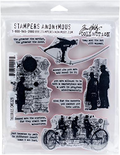 Tim Holtz - Stampers Anon Cling RBBR Damga Seti Teorileri, Çok Renkli, Tek Boyut - Görsel 3