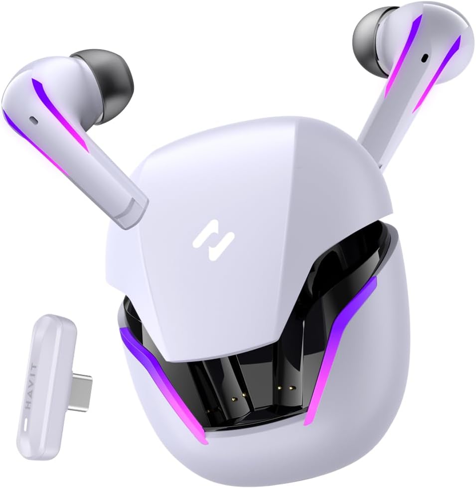 Alternative view of TW970 TWS RGB Gaming Bluetooth Kulaklık - 2.4GHz ve Bluetooth Modu (Beyaz)