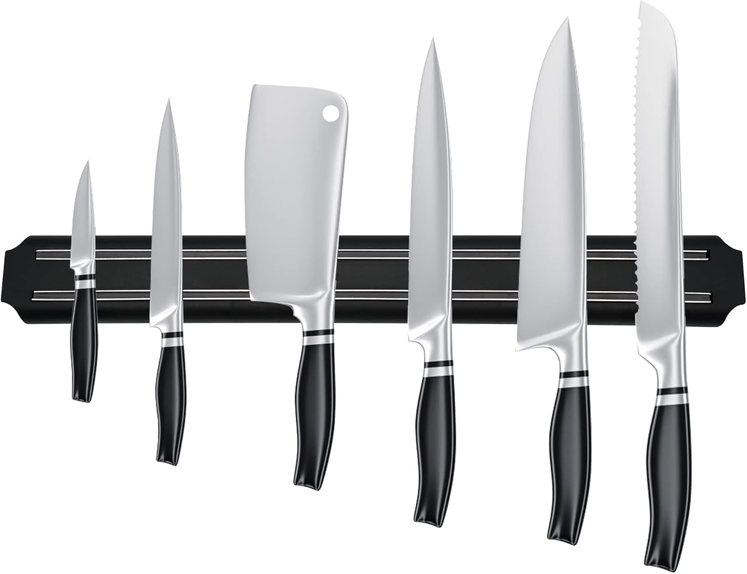 Alternative view of 32 cm Şerit Mıknatıslı Bıçak Tutucu – Mutfak Duvar Askısı, Bıçak Organizeri, Mıknatıslı Stand, Bıçak Düzenleyici Ray-Duvara Montajlı Askı-Bıçaklık