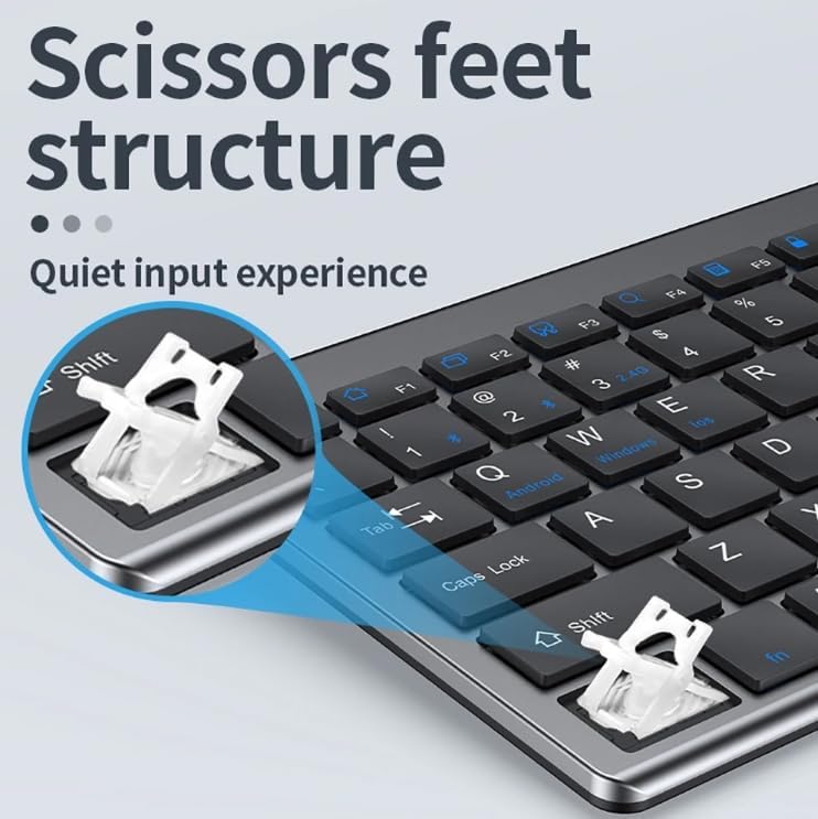 Onezero Kablosuz Türkçe Klavye Mouse Set Şarjlı Klavye Mouse 2.4G USB Dongle ve Bluetooth Bağlantılı Ergonomik Tasarım Kablosuz Keyboard Fare Titanyum Renk ZR609 - Görsel 3