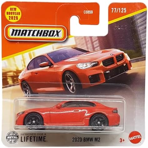 - 2023 BMW M2 - MBX City 77/125 - JBR10 - Short Card - kırmızı metalik - Superfast Lesney - Mattel 2025-1:64 - Görsel 3