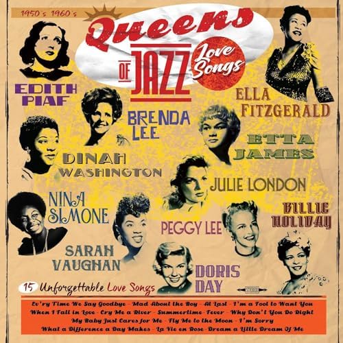 My Yonca Queens Of Jazz - Love Songs (Plak) Edith Piaf - Dinah Washington - Nina Simone - Sarah Vaughan - Branda Lee - Peggy Lee - Doris Day - Ella Fitzgerald - Etta James - Julie London - Billie Holiday - Görsel 3