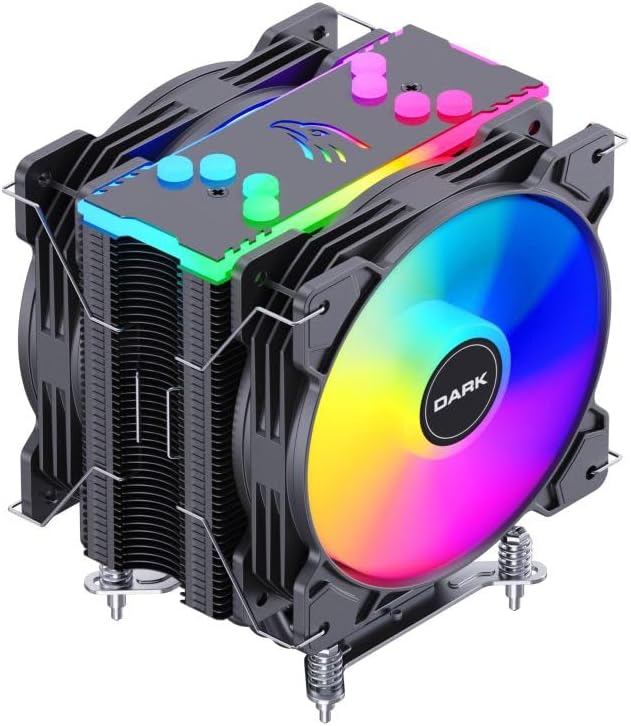 Dark Freezer X129 2xAddresseble RGB LED Fanlı Kule Tipi Soğutucu (DKCCX129)
