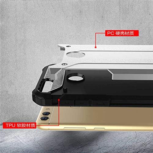 P Smart 2018 ile uyumlu Çİft Katman Koruyucu Crash Military Tank Kılıf - Rose Gold - Görsel 3