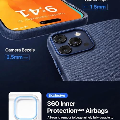 İphone 17 Pro Max ile uyumlu Yüksek Kalite, Özel Üretim, Kamera Lens Koruma Çıkıntılı, Metal Görünümlü Kamera Lens Çerçevesi Ve Tuşlar Quantity (Lacivert, İphone 17 Pro Max) - Görsel 2