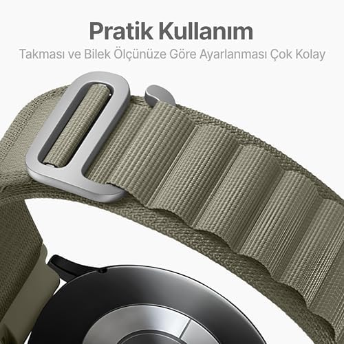 22mm ile Uyumlu Saatler için Alpine Loop 46mm Yumuşak Kumaş Kordon  Watch (GT6 Pro/GT6/GT5 Pro/GT5/GT4/Watch 4 Pro/GT3/GT3 Pro/GT2/GT2 Pro)