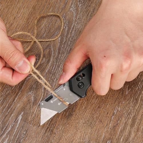 WP211035 Ağır Hizmet Maket Bıçağı, Çelik/Ahşap Gövde, Katlanır, 11 Yedek Bıçak, 24cm