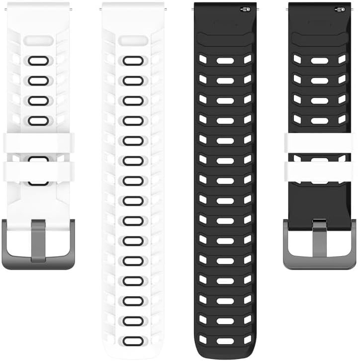 ile Uyumlu Mecha Style 22mm Kordon GT6/GT6 Pro/GT5/GT5 Pro/GT4/GT3/GT3 Pro/GT2/GT2 Pro 46mm için Nefes Alabilen GT6 Pro Kordonu Yumuşak Doku Çift Renk GT6 Kordon - Görsel 3