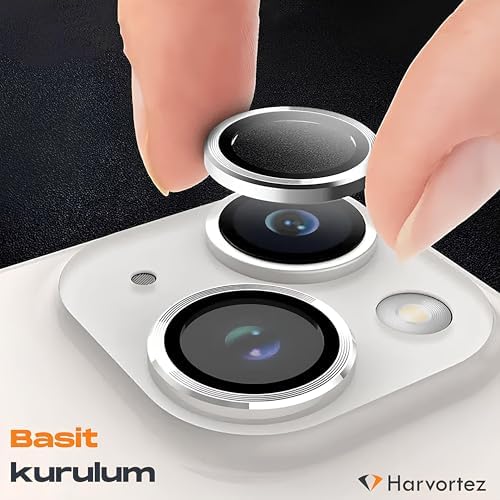 iPhone 14,14 Plus için, Kamera Lens Koruyucu, Basit Kurulum, HD Berrak Görüntü, Metal Çerçeve, 9H Temperli Cam, Çizilmeye Dayanıklı, Camera Lens Protector (Mor) - Görsel 2