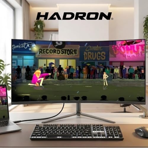 Hadron Type-C to DisplayPort Kablo - 8K 60Hz / 4K 144Hz Destekli, 1.8 Metre, Thunderbolt 3/4 Uyumlu, MacBook, iPad ve Yeni Nesil Laptoplar için DP Dönüştürücü Görüntü Kablosu (Siyah) - Görsel 3