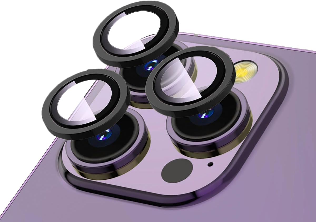 Apple İle Uyumlu iPhone 15 Pro/15 Pro/15 Pro Max Cl-12 Premium Safir Parmak İzi Bırakmayan Anti-Reflective Kamera Lens Koruyucu Siyah - Görsel 2