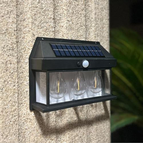 Alternative view of Panter Solar Güneş Enerjili Lamba, Hareket Sensörlü Duvar Lambası, Gün Işığı Filament LED Solar Aplik, 3 Modlu, IP65 Su Geçirmez, Bahçe Balkon Teras Garaj Dış Mekan Aydınlatma (3 Ampul)