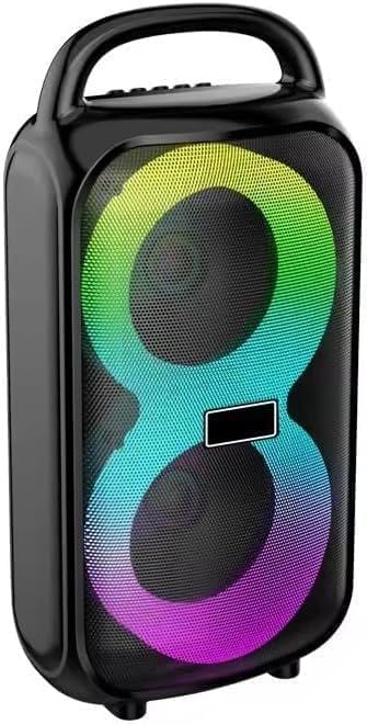 HT-983 Taşınabilir Bluetooth Hoparlör 2×3” Hoparlör 6W Rgb Tws Destekli Extra Bass TF Card Usb Müzik Kutusu - Görsel 3