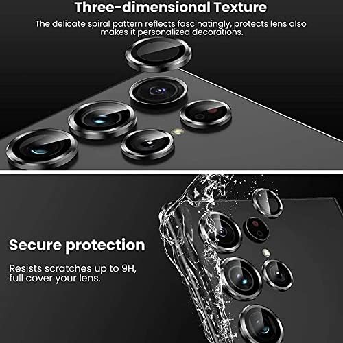 Galaxy S23 Ultra ile uyumlu Kamera Lens Koruyucu Ineffable Kamera Lens Koruma Gümüş - Görsel 3