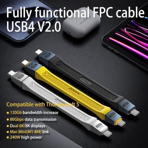 Alternative view of USB4 240W 8K 60Hz 80Gbps Şarj ve Veri Aktarım Kablosu OTGFB