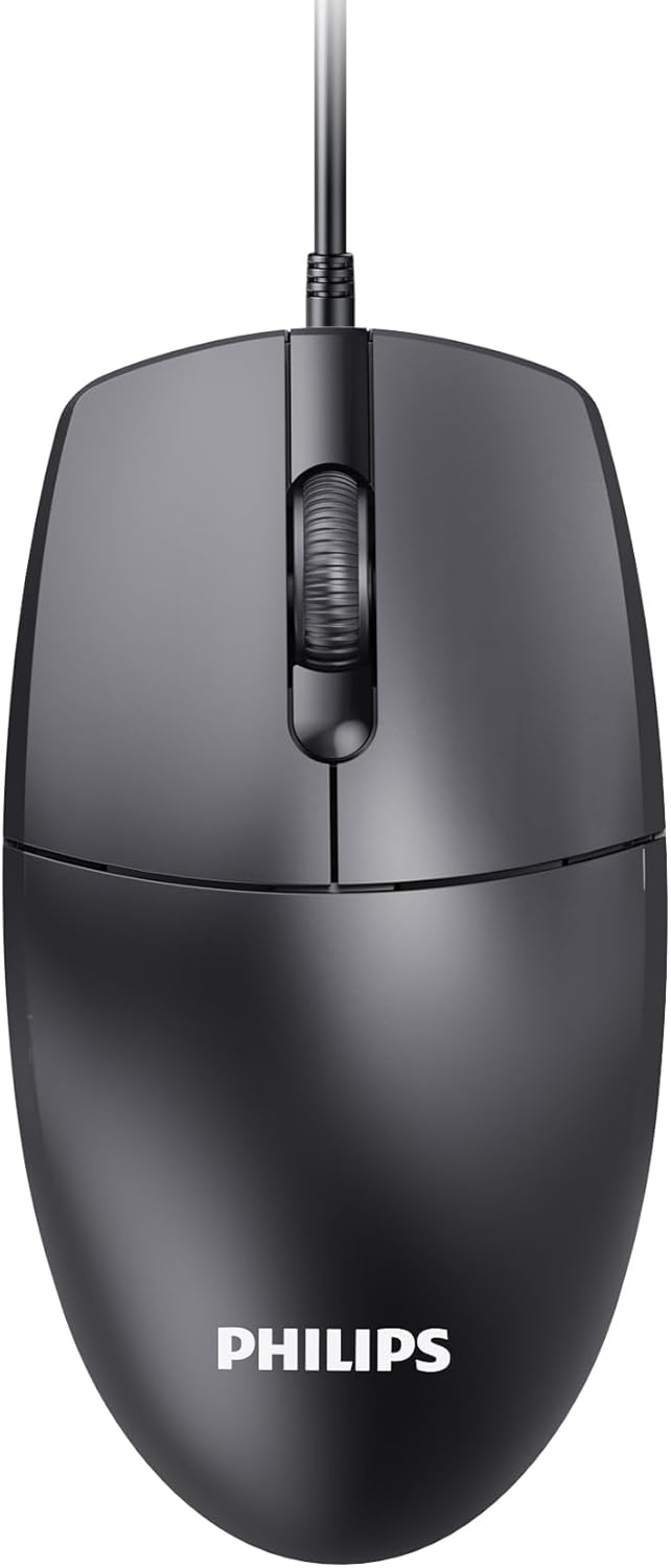 Alternative view of SPK7247 USB Kablolu Optik Mouse - 1.8 Metre Ekstra Uzun Kablo, 1200 DPI Hassasiyet, Ergonomik Ofis ve Ev Tasarımı, Tak-Çalıştır, Siyah