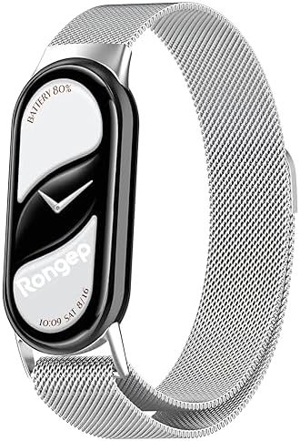 Xiaomi ile Uyumlu Mi Band 10/9/8 İçin Milano Loop Metal Hasırlı Kordon Manyetik Tasarımlı Terletmeyen Hafif Yapılı Bileğe Göre Ayarlanabilen Deformasyona Dayanıklı Paslanmaz Kayış - Görsel 3