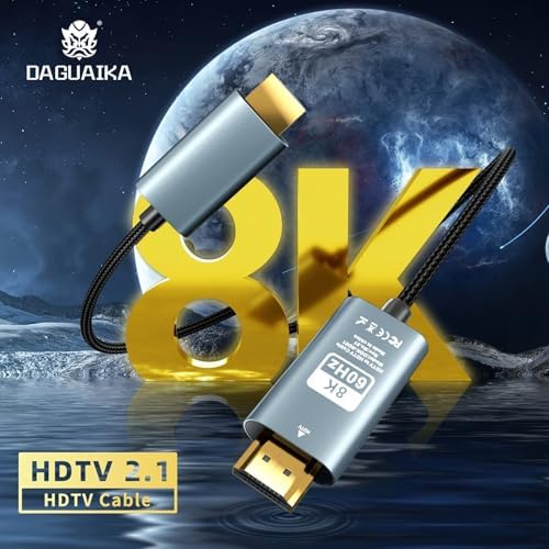 HDMI to HDMI Kablo, 8K 60Hz 200cm Yüksek Hızlı, HDMI Kablo 2 Metre Kablo Uzunluğu VRR TV/PS5/PS4/ Xbox Series X/Monitör ile uyumlu ZR860 - Görsel 2