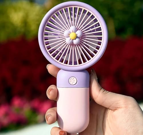 Promosyonca Mini USB Fan, Taşınabilir, Farklı Renk Seçeneği (Pembe-Mor)